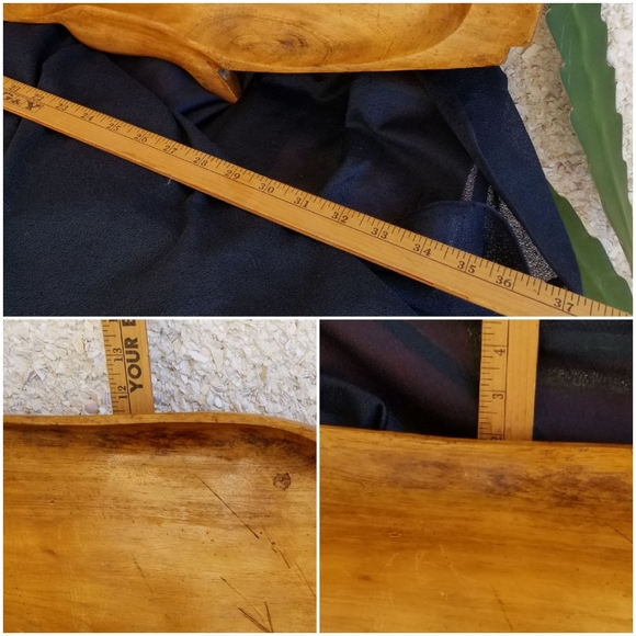 ATQ 36" DOUGH bowl TRENCHER handmade platter MAPLE - Picture 2 of 5